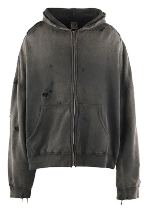 SAINT MXXXXXX distressed hoodie - Black