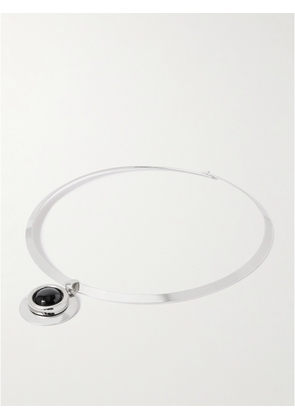 Jennifer Behr - Alva Silver-plated Onyx Choker - One size