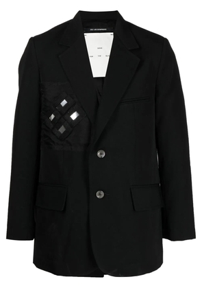 Song For The Mute appliqué detail single-breasted blazer - Black
