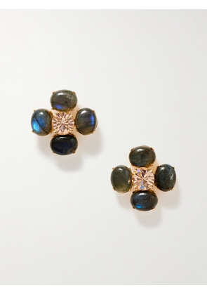 Jennifer Behr - Quinn Gold-plated Labradorite And Crystal Earrings - Blue - One size