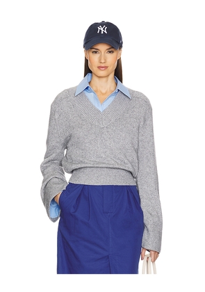 Helsa Talena V Neck Sweater in Grey. Size L. Also in M.