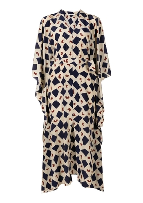 Lenny Niemeyer abstract-print silk dress - Neutrals