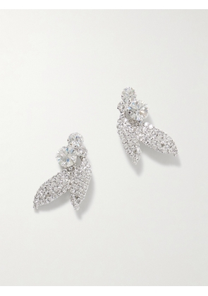 Jennifer Behr - Alvara Silver-plated Crystal Earrings - Neutrals - One size