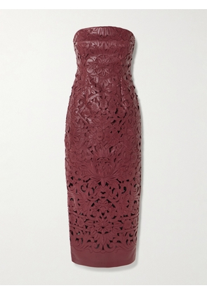 Cult Gaia - Raylene Strapless Cutout Midi Dress - Burgundy - US0,US2,US4,US6,US8,US10,US12