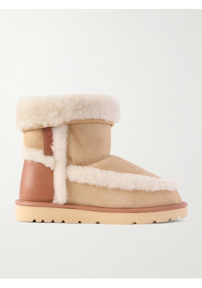 Chloé - Dolcie Shearling-trimmed Suede Ankle Boots - Neutrals - IT36,IT37,IT38,IT39,IT40,IT41