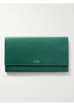 Smythson - Marshall Textured-leather Travel Wallet - Green - One size