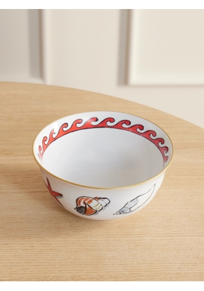 GINORI 1735 - + Luke Edward Hall Il Viaggio Di Nettuno Porcelain Bowl - Red - One size