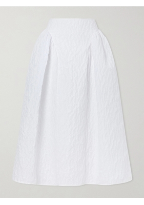 Cecilie Bahnsen - Fabiola Cotton-blend Cloqué Midi Skirt - White - UK 6,UK 8,UK 10,UK 12,UK 14