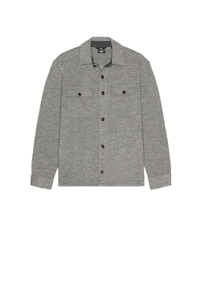 Faherty Inlet Knit Shirt Jacket in Grey. Size L. Also in S, XL/1X.