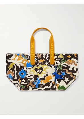 ALÉMAIS - Maroc Embellished Printed Cotton-canvas Tote - Yellow - One size
