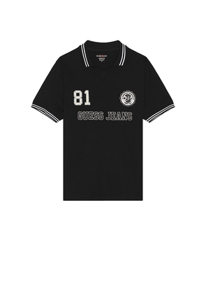 Guess Jeans Soccer Polo in Black. Size L. Also in M.