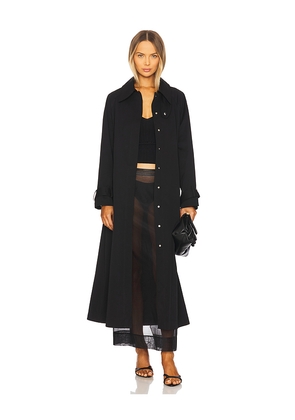 Ivy Oak Clementine Duster Coat in Black. Size L. Also in M, S.