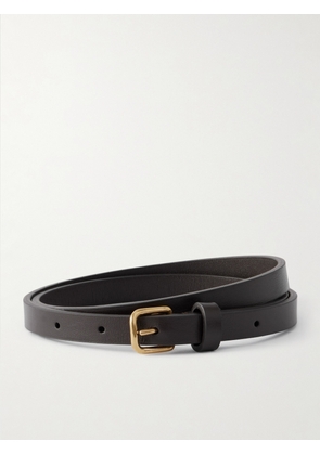 The Row - Textured-leather Belt - Brown - 75,80,85,90