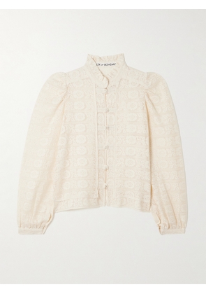 ALIX OF BOHEMIA - Artemis Ruffled Cotton-lace Shirt - Off-white - x small,small,medium,large,x large
