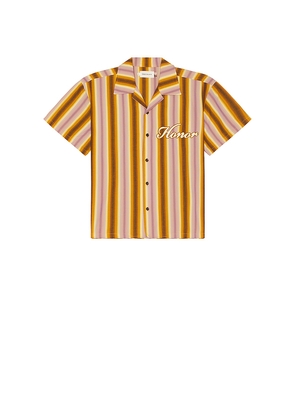 Honor The Gift Auto Shop Camp Shirt in Brown. Size M. Also in S.