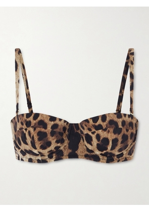 Dolce & Gabbana - Leopard-print Balconette Bikini Top - Animal print - 1,2,3,4,5