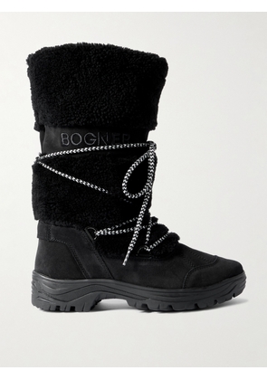 BOGNER - Alta Badia 2 B Shearling And Suede Snow Boots - Black - IT35,IT37,IT38,IT39,IT40,IT41,IT42