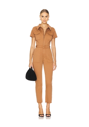 Good American Utility Fit For Success Jumpsuit in Tan. Size 5X. Also in 3X.