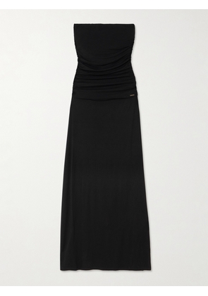 Melissa Odabash - Rae Strapless Ruched Stretch-jersey Maxi Dress - Black - x small,small,medium,large