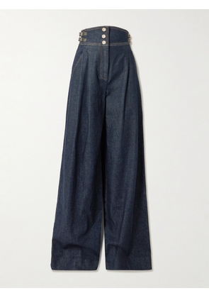 Zimmermann - Rebellion High-rise Wide-leg Jeans - Blue - 24,25,26,27,28,29,30,31,32