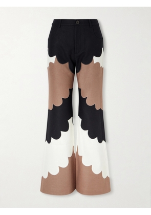 ALIX OF BOHEMIA - Bunny Cedar Patchworked Silk Flared Pants - Multi - US0,US2,US4,US6,US8,US10