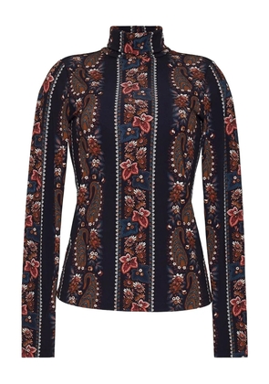 Cara Cara paisley-print mock-neck top - Black