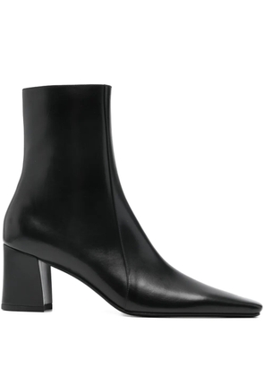 Saint Laurent square-toe block-heel boot - Black
