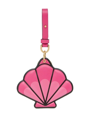 Moncler leather keyring - Pink