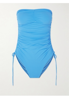 Melissa Odabash - Sydney Strapless Ruched Swimsuit - Blue - UK 6,UK 8,UK 10,UK 12,UK 14,UK 16