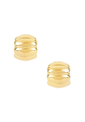 Heaven Mayhem Terre Hoop Earrings in Metallic Gold.
