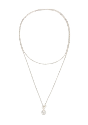 Jenny Bird Constance Wrap Chain in Metallic Silver.
