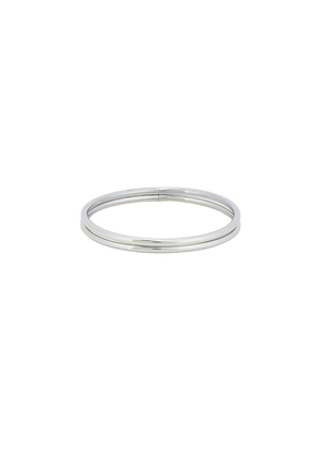 Jenny Bird Dane Bangle Set Of 2 in Metallic Silver.