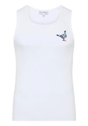 JW Anderson Pigeon jersey tank top - White