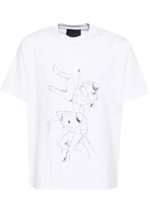 HELIOT EMIL shelter-print T-shirt - White