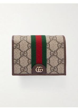 Gucci - Ophidia Leather-trimmed Printed Coated-canvas Wallet - Neutrals - One size