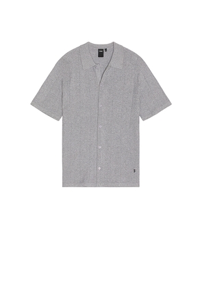 FORMER AG Marlyn Short Sleeve Knit Shirt in Grey. Size M. Also in S.