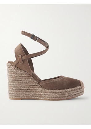 Brunello Cucinelli - Suede Platform Wedge Pumps - Brown - IT35,IT36,IT36.5,IT37,IT37.5,IT38,IT38.5,IT39,IT39.5,IT40,IT40.5,IT41