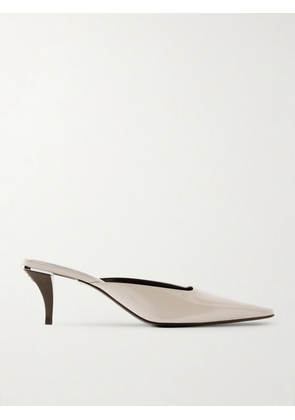 Gucci - Embellished Glossed-leather Mules - Ivory - IT37,IT38,IT39,IT40,IT41