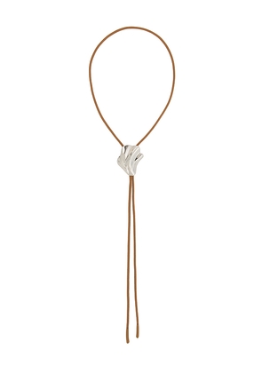 Jenny Bird Lydia Bolo Tie in Metallic Silver.