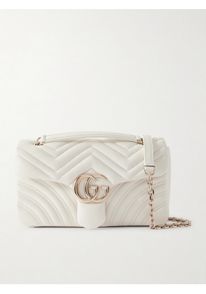 Gucci - Gg Marmont Quilted Leather Shoulder Bag - White - One size
