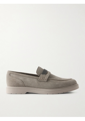 Brunello Cucinelli - Embellished Suede Loafers - Gray - IT36,IT36.5,IT37,IT37.5,IT38,IT38.5,IT39,IT39.5,IT40,IT40.5,IT41