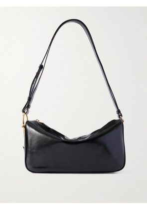 Gucci - Half Horsebit Leather Shoulder Bag - Black - One size