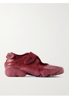 Nike - Air Rift Snake-effect Leather Split-toe Sneakers - Burgundy - US Women’s 5,US Women’s 6,US Women’s 7,US Women’s 8,US Women’s 9,US Women’s 10,US Women’s 11,US Women’s 12