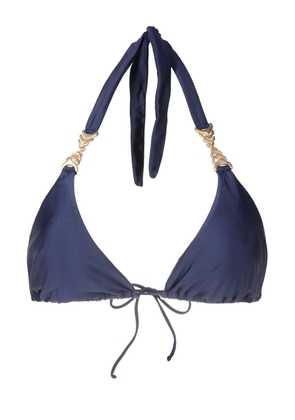 Lenny Niemeyer chain-link detailing triangle-shape bikini top - Blue