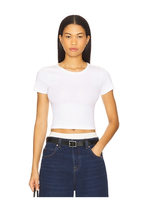 GRLFRND Baby Tee in White. Size L. Also in M, S, XL, XS, XXS.