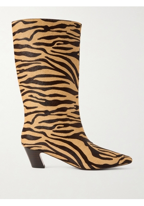 Loeffler Randall - Cleo Zebra-print Calf Hair Knee Boots - Animal print - US6,US6.5,US7,US7.5,US8,US8.5,US9,US9.5,US10,US10.5,US11