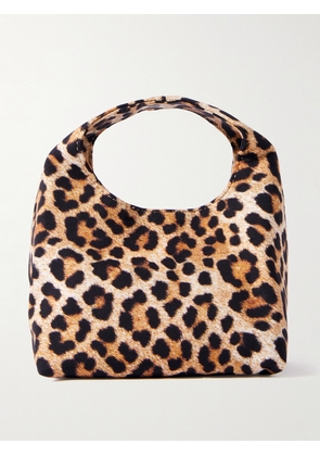 Loeffler Randall - Kenzie Leopard-print Jersey Clutch - Animal print - One size