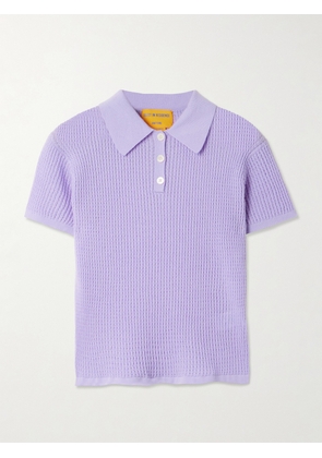 Guest In Residence - Ribbed Cashmere Polo Sweater - Purple - x small,small,medium,large,x large