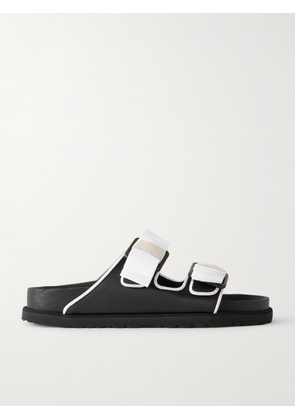 Birkenstock 1774 - Arizona Bow-detailed Grosgrain-trimmed Satin Sandals - Black - IT35,IT36,IT37,IT38,IT39,IT40
