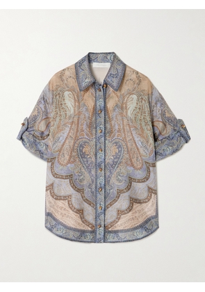 Zimmermann - Wanderlust Paisley-print Silk Shirt - Blue - 00,1,2,3,4